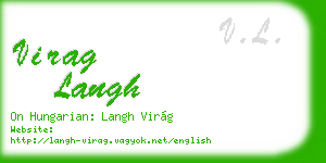 virag langh business card